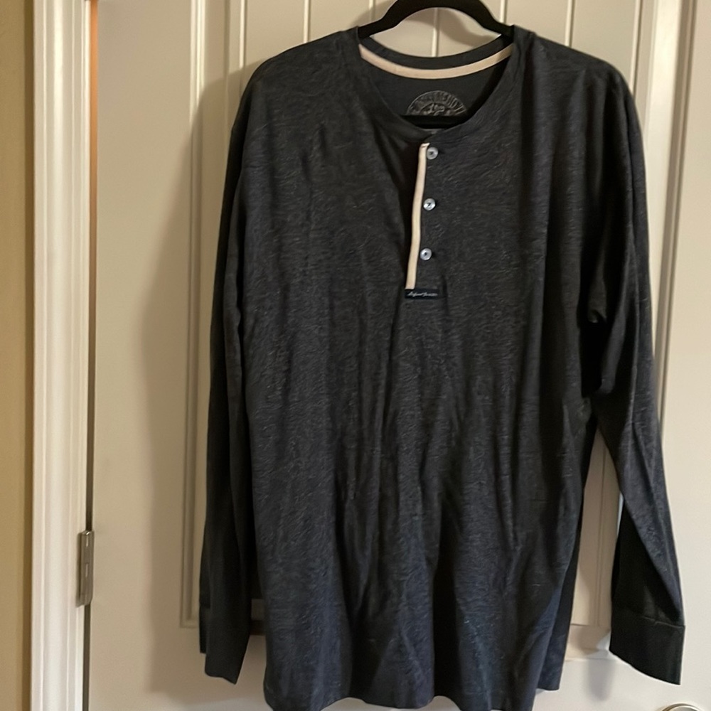 Long sleeve large Henley top. Runs big!